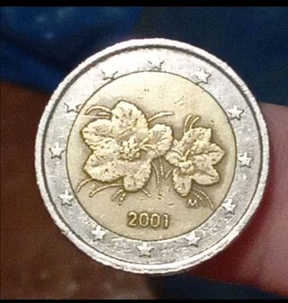 Moneda 2€ 2001 Flores