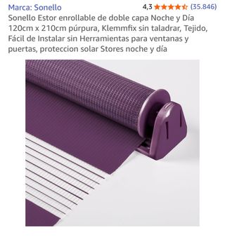 Estor enrollable Sonello Noche y Día púrpura