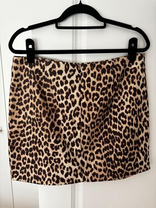 Falda mini H&M animal print 