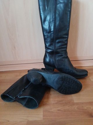 Botas altas negras de vestir con hebillas