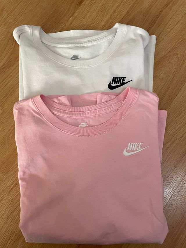Pack 2 T-Shirts Nike Femininas Rosa e Branco