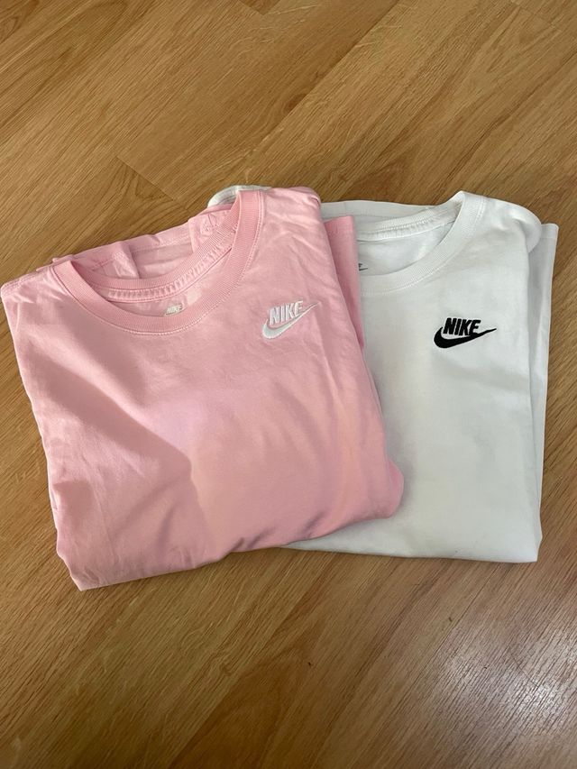 Pack 2 T-Shirts Nike Femininas Rosa e Branco