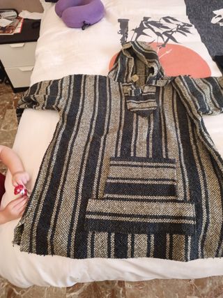 Jersey estilo jipi de algodón 100% con capucha 