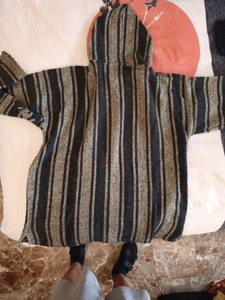 Jersey estilo jipi de algodón 100% con capucha 