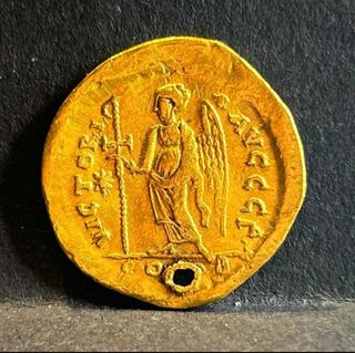 Sólido de oro de Anastasio 491d.c.