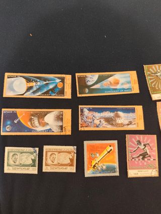 Lote 12 Estampillas YAR Espacio y Olimpiadas