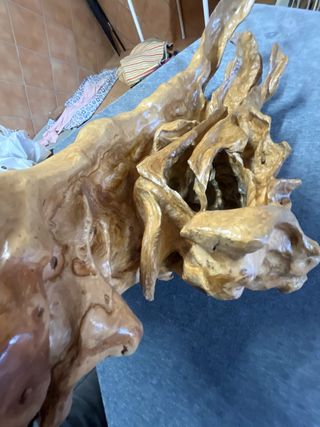 Escultura Madera Olivo Tallada Mano