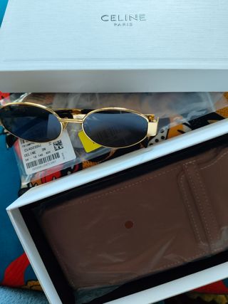 Gafas Oro y Negro Estilo Old Money, Celine