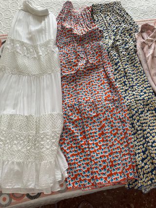 Faldas largas estampadas las tres 15 sueltas a 7
