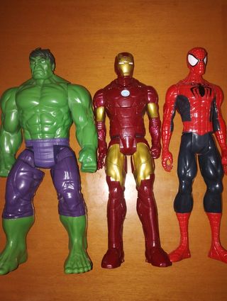 Figuras Superhéroes Marvel Hulk, Iron Man, Spiderm