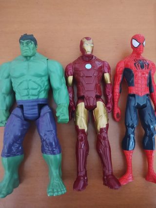 Figuras Superhéroes Marvel Hulk, Iron Man, Spiderm