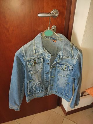 Giacca jeans ragazzo con toppe