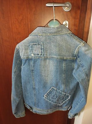 Giacca jeans ragazzo con toppe