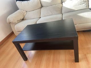 Mesa centro Lack Ikea negro marron