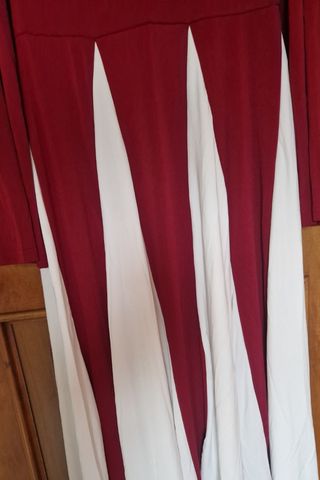 Vestito donna lungo rosso e bianco