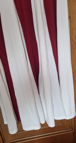 Vestito donna lungo rosso e bianco