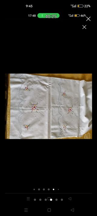 Juego sábanas algodón bordadas 3 piezas