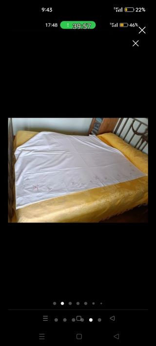 Juego sábanas algodón bordadas 3 piezas