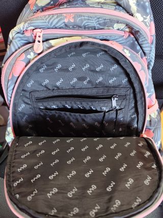 Mochila escolar de flores