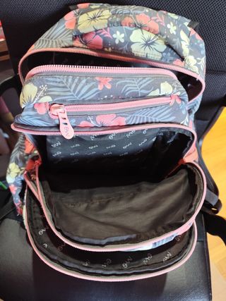 Mochila escolar de flores