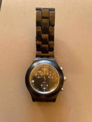 Swatch Irony Diaphane Cronógrafo Negro