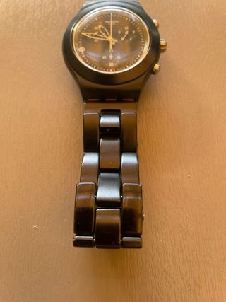 Swatch Irony Diaphane Cronógrafo Negro