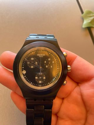 Swatch Irony Diaphane Cronógrafo Negro