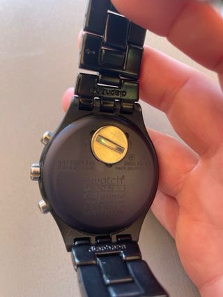 Swatch Irony Diaphane Cronógrafo Negro