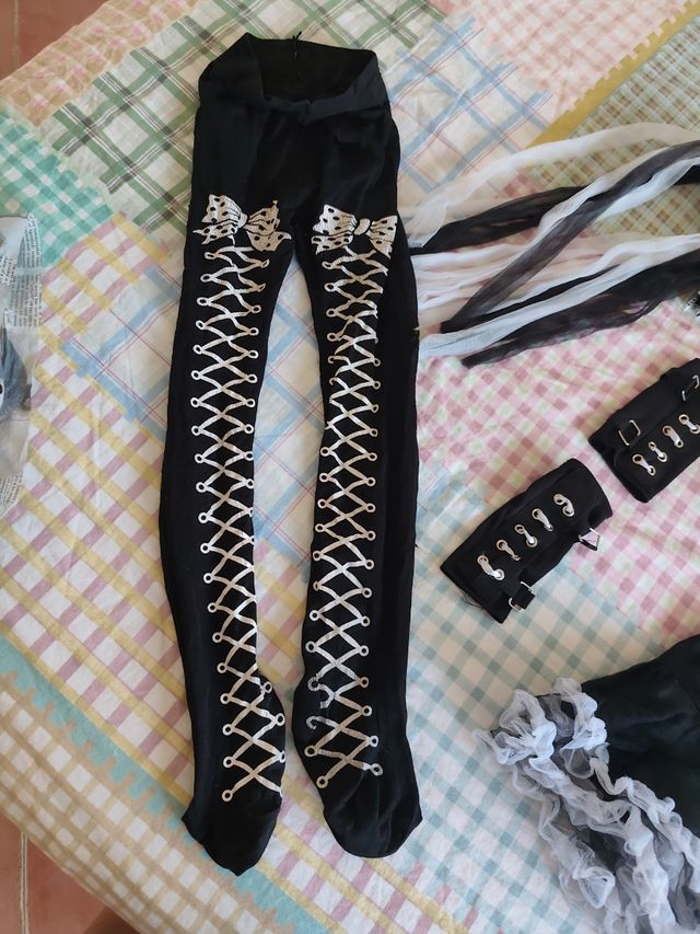 Disfraz Novia Cadáver Halloween+ regalo medias rot