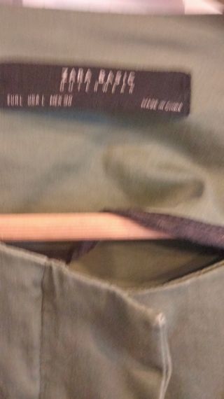 Cazadora Zara Basic Verde Talla M