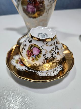 Servizio Caffè Bavaria Porcellana Oro