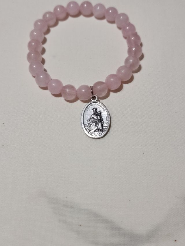 Pulsera Ágata Rosa Virgen del Carmen