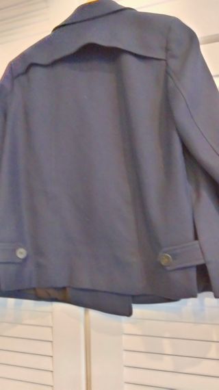 Chaqueta Zara Basic azul corta talla M.