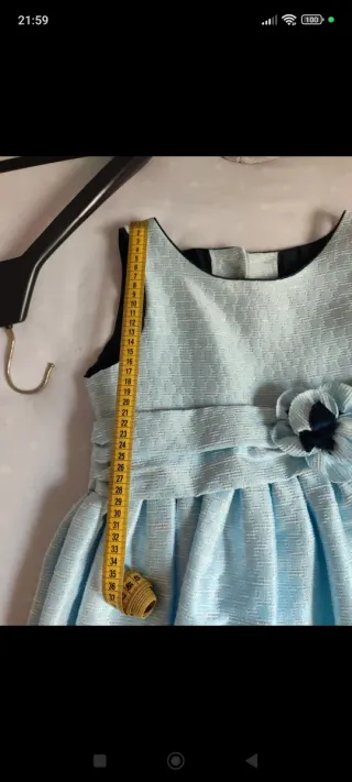 Vestido ceremonia niña azul Talla 10