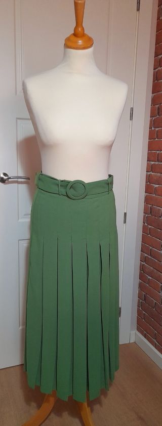 Falda pantalón verde Stradivarius