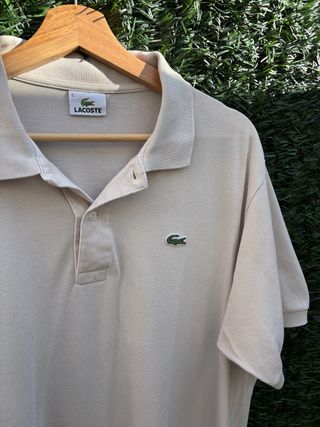 Polo Lacoste Beige Talla L 80s/90s