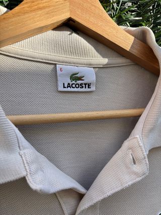 Polo Lacoste Beige Talla L 80s/90s