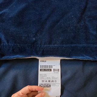 Funda reposabrazos Vimle azul terciopelo