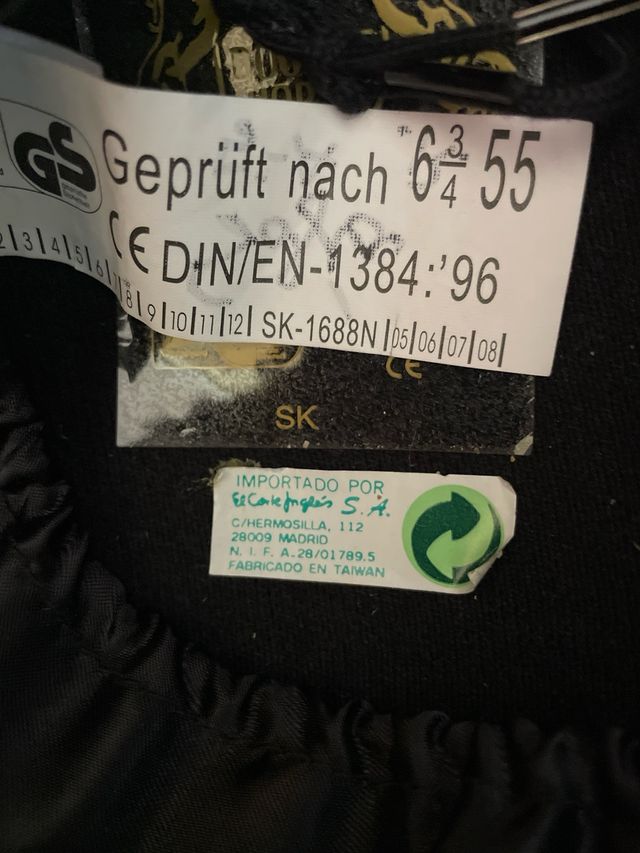 Casco de hípica negro, 55cm