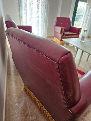 Sofá vintage granate