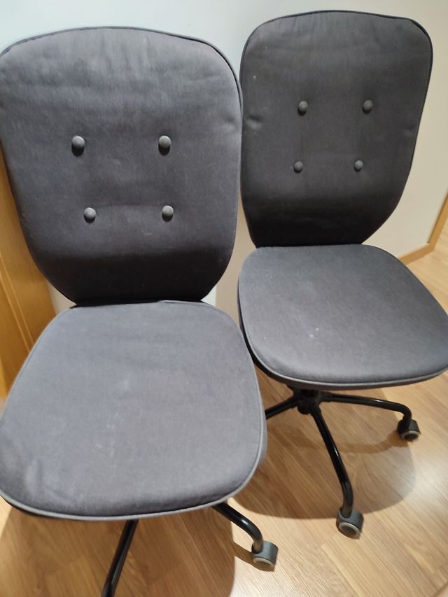 2 Sillas de escritorio IKEA color gris oscuro