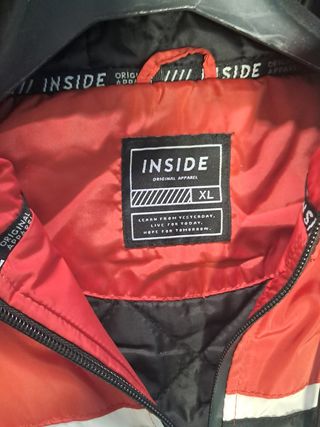 Chaqueta Inside Hombre Talla XL Naranja y Negra