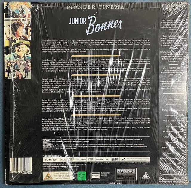 Laserdisc Junior Bonner Western
