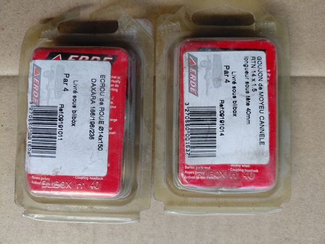 Tornillos y tuercas para remolque ERDE