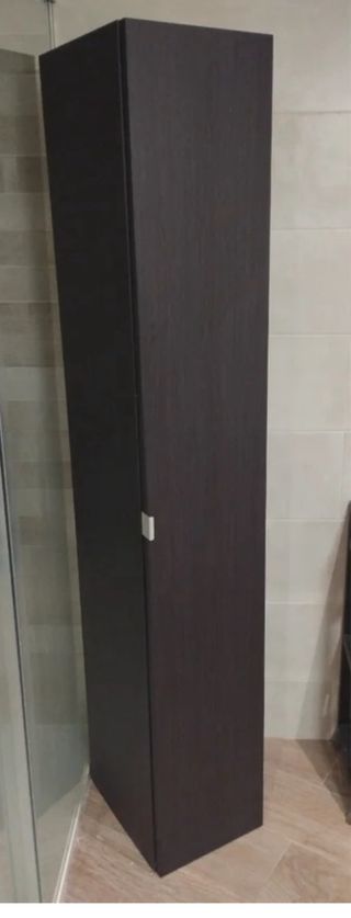 Columna mueble baño madera y bajo lavabo