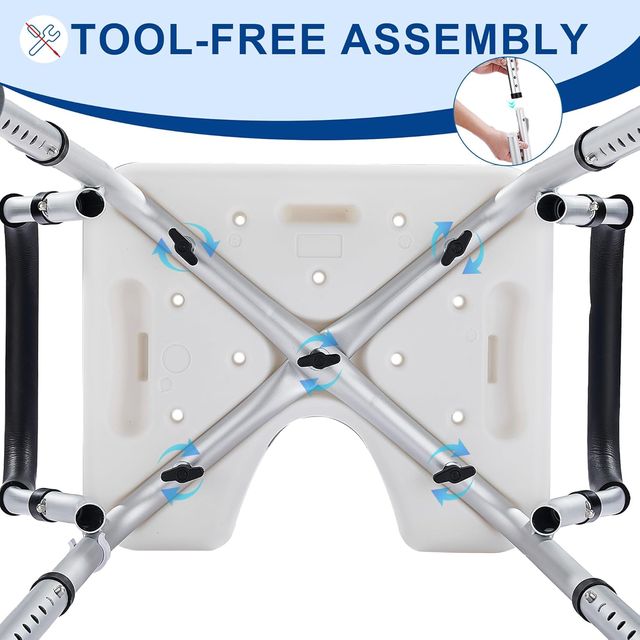 Modundry Taburete Ducha Ancianos con Reposabrazos