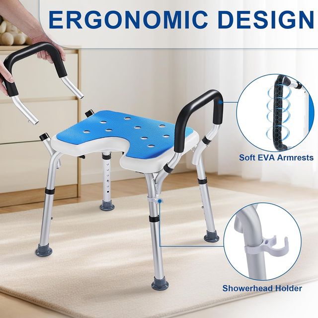 Modundry Taburete Ducha Ancianos con Reposabrazos