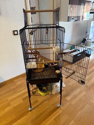 Jaula para pájaros o loro pequeño