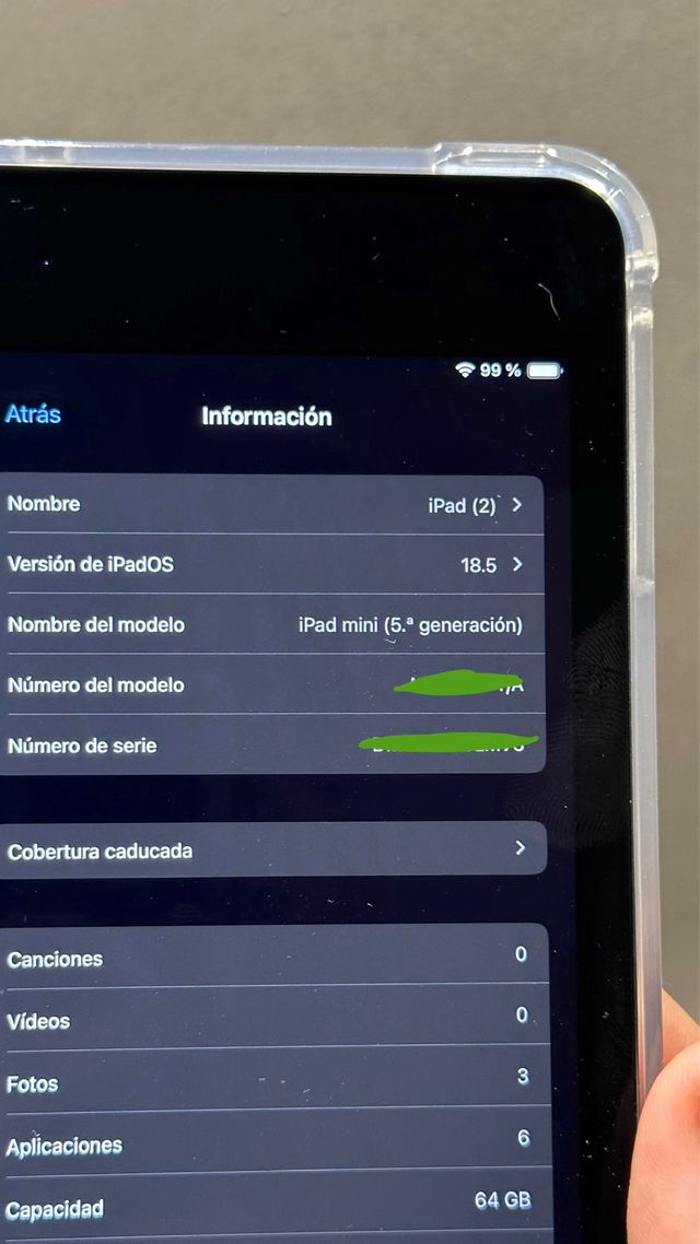 iPad mini 5ª gen 64GB Gris Espacial + funda