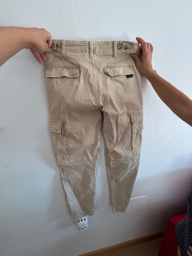 Pantalones cargo Pull&Bear beige Talla  34